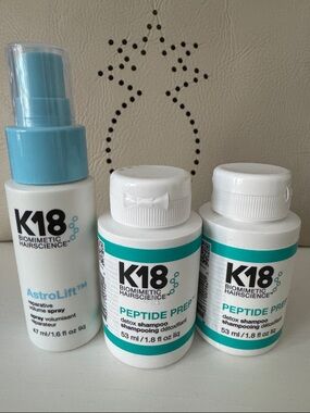 K18 AstroLift & Peptide Prep Shampoo Duo - travel size